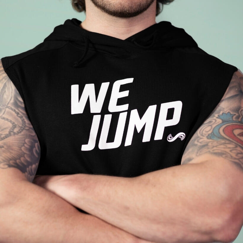 Men's We Jump Sleeveless Hoodie - Image 3